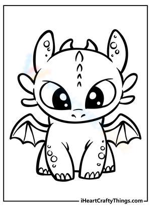 baby toothless coloring pages