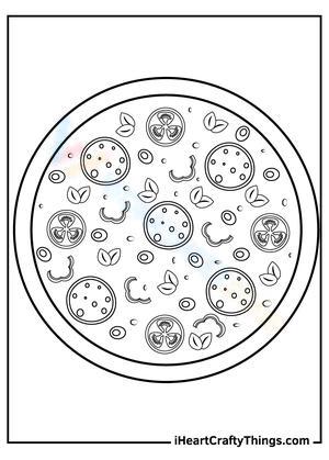 Collection of Free Pizza Coloring Pages for Kids