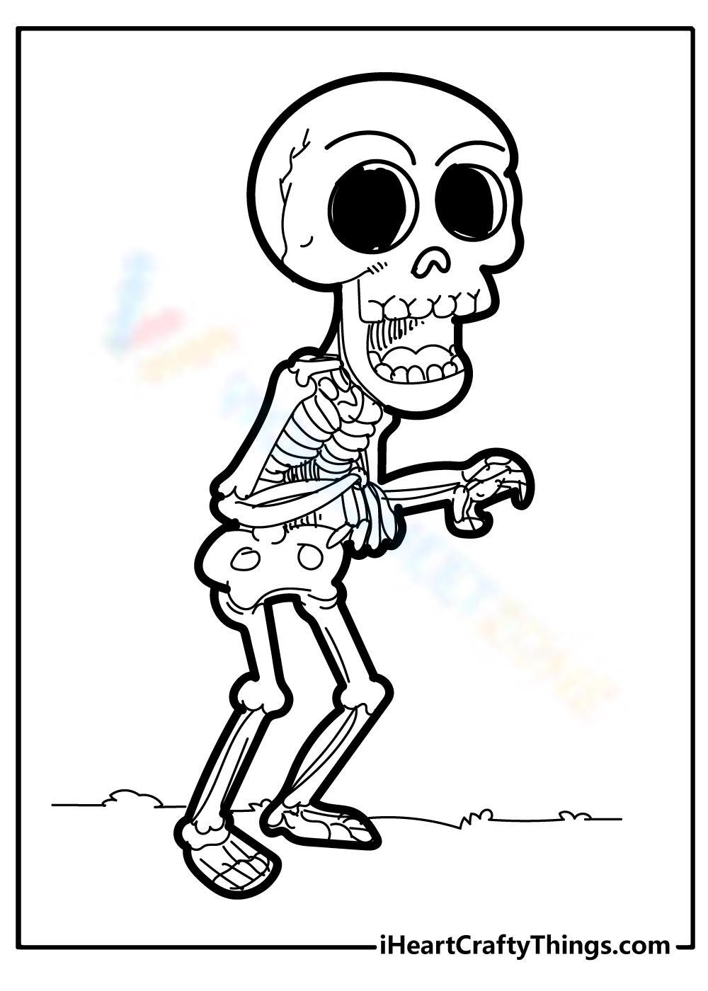 cute skeleton drawing