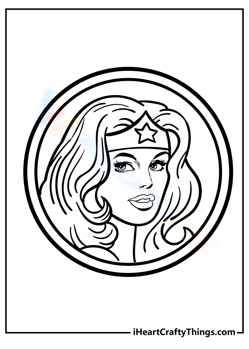 Wonder Woman Portrait Worksheet 8979