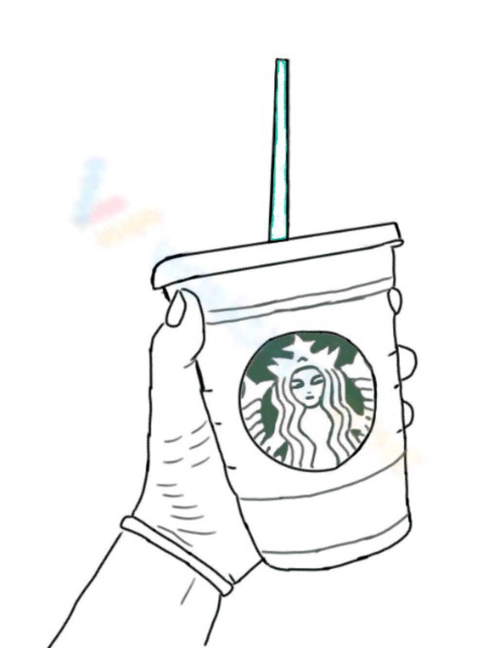 starbucks drink drawing