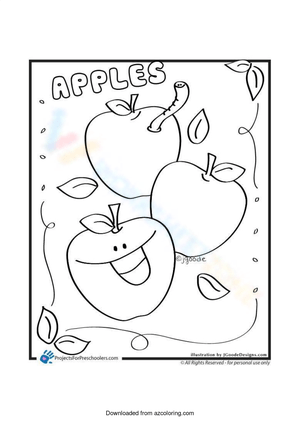 Free Collection of Apple Coloring Pages for Kids