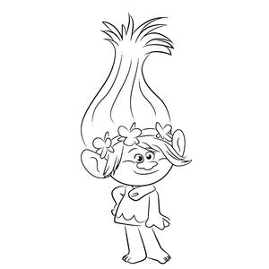 Bridget from Trolls coloring page