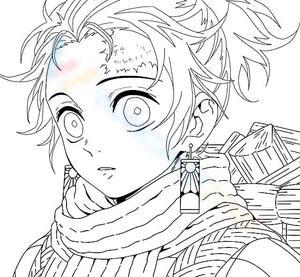 Tanjiro Kamado from Demon Slayer Coloring Page