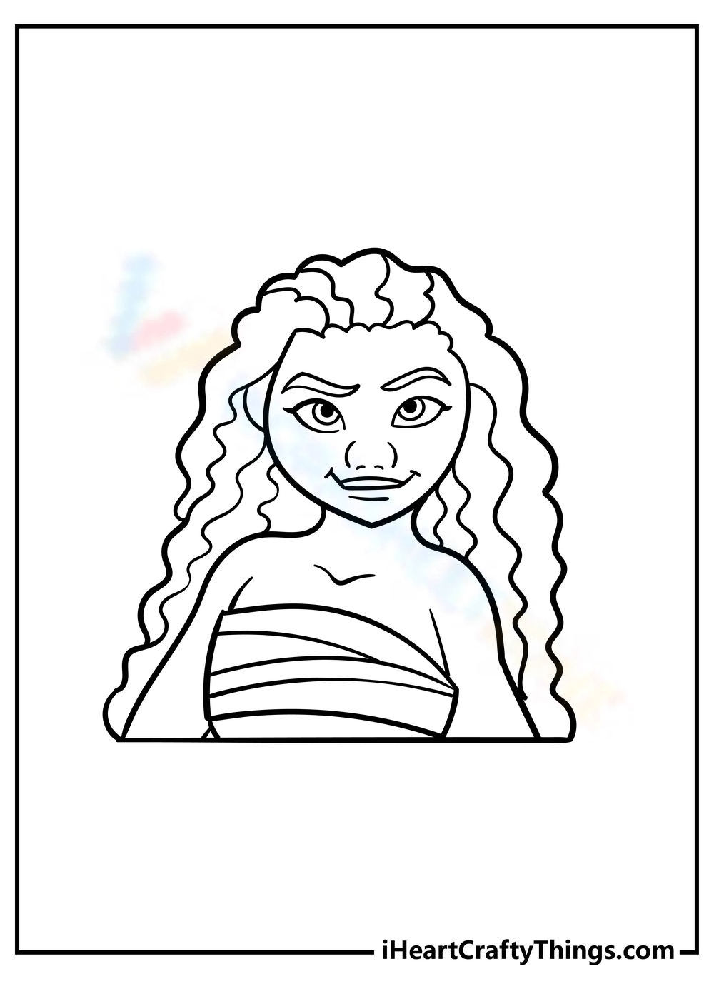 Moana Portrait Worksheet