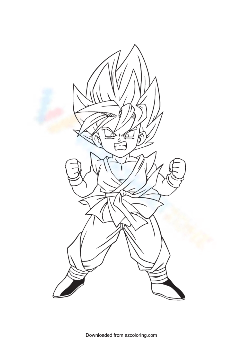 goku ssj god coloring pages