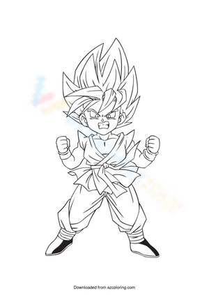 Dragon Ball Z Goku Coloring Pages Printable - Get Coloring Pages