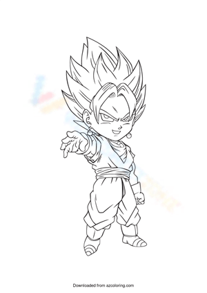 vegeta and goku coloring pages