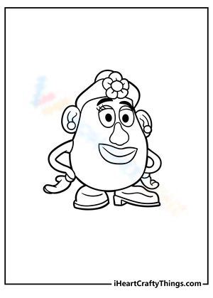 mr and mrs potato head together coloring pages