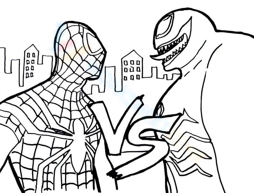 spiderman venom coloring pages