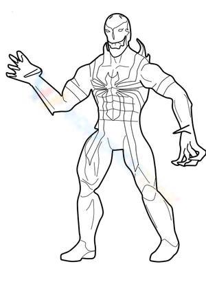 spiderman venom coloring pages