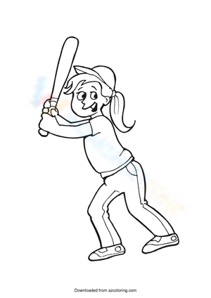 coloring pages of baseball players