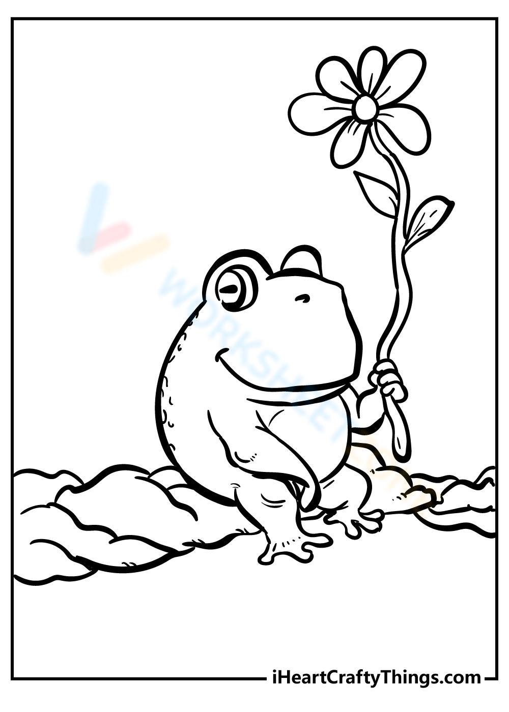 Frog and a flower