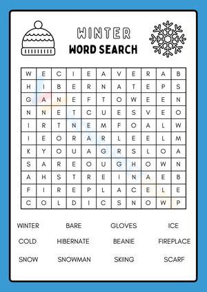 Winter Word search