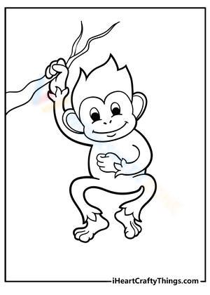 monkey coloring page