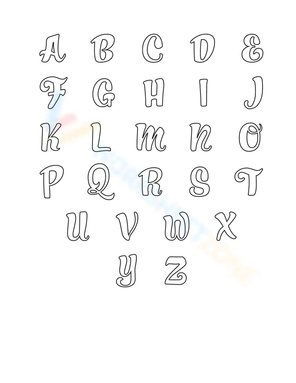 fancy cursive letters lowercase