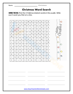 Christmas Word Search