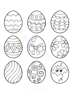 Easter eggs in different patterns 4