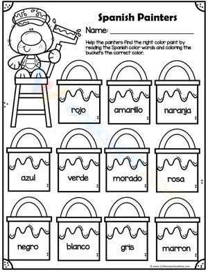 kindergarten spanish worksheets pdf