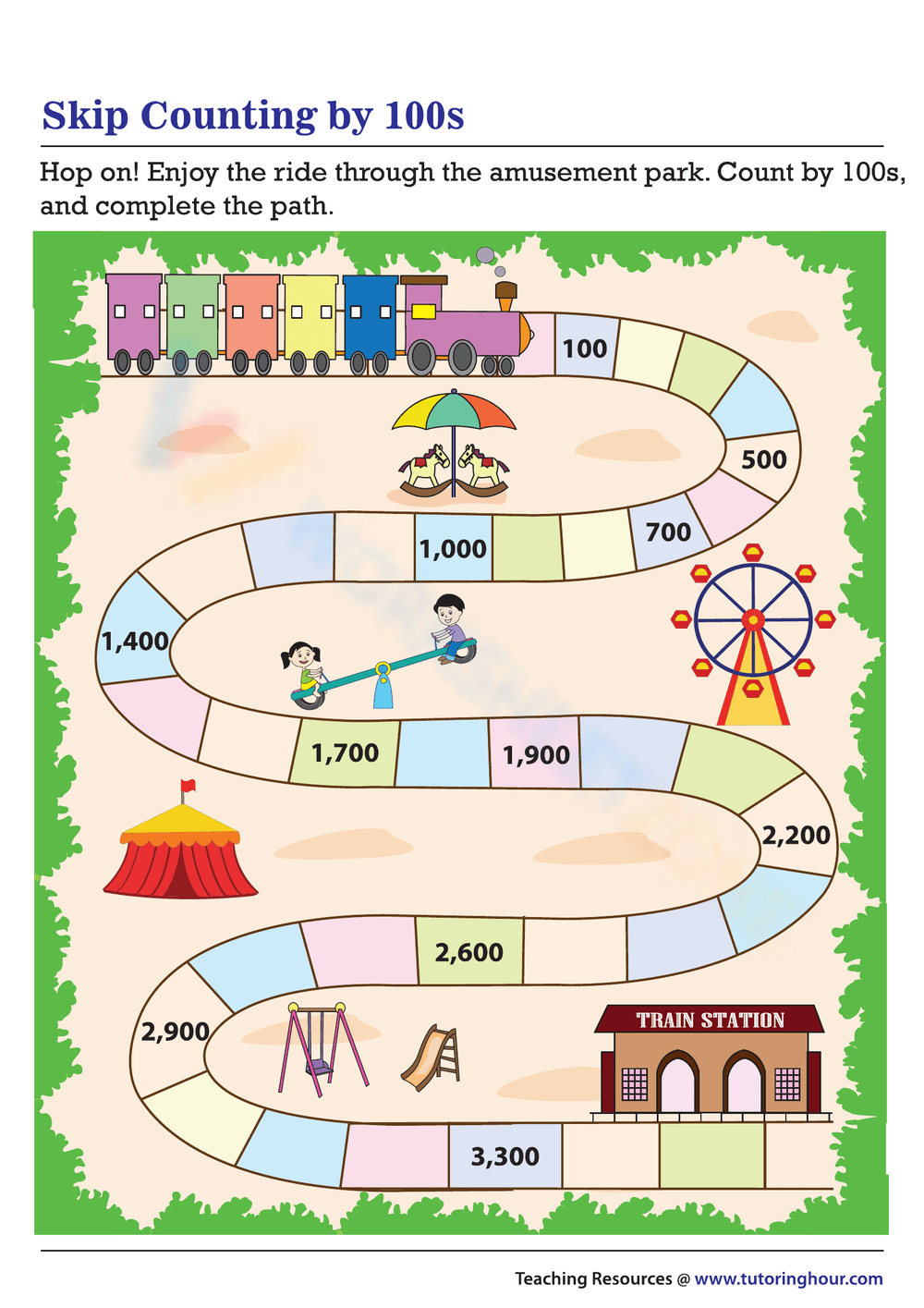 Skip Counting By 100s Worksheet 4351