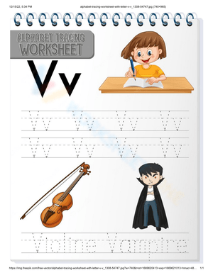 Letter V Preschool worksheets