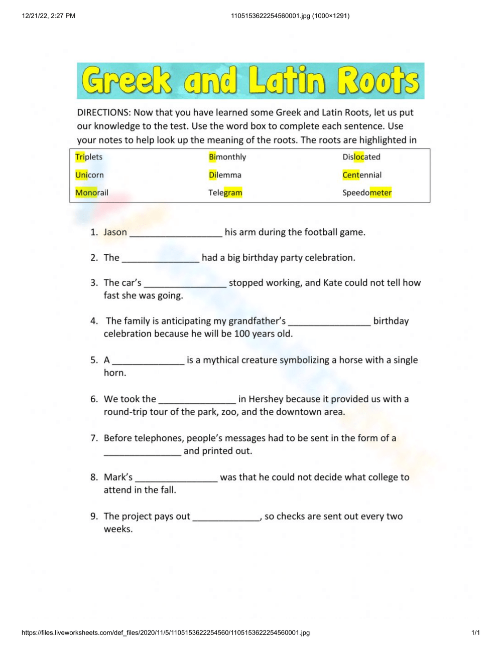 Greek And Latin Roots For Photo Greek And Latin Roots For Photo