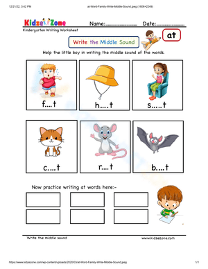 Write the Middle Sound: Phonics Worksheet