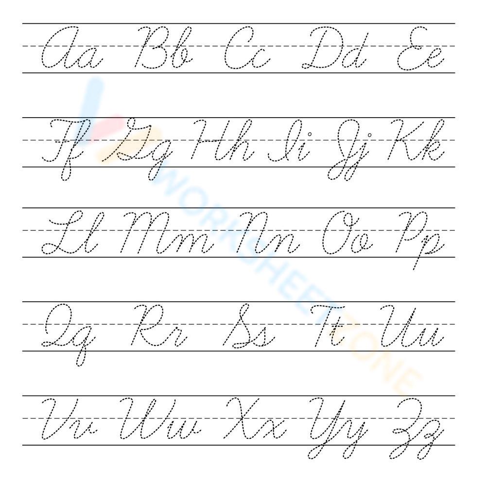 Cursive A, B, C,... Worksheet