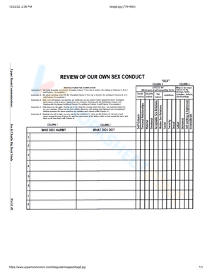 4th Step worksheets