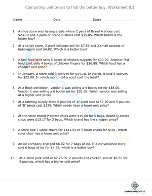 Computing unit prices to find the better buy