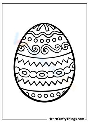Egg with patterns