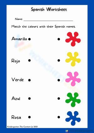 Spanish Colors worksheets