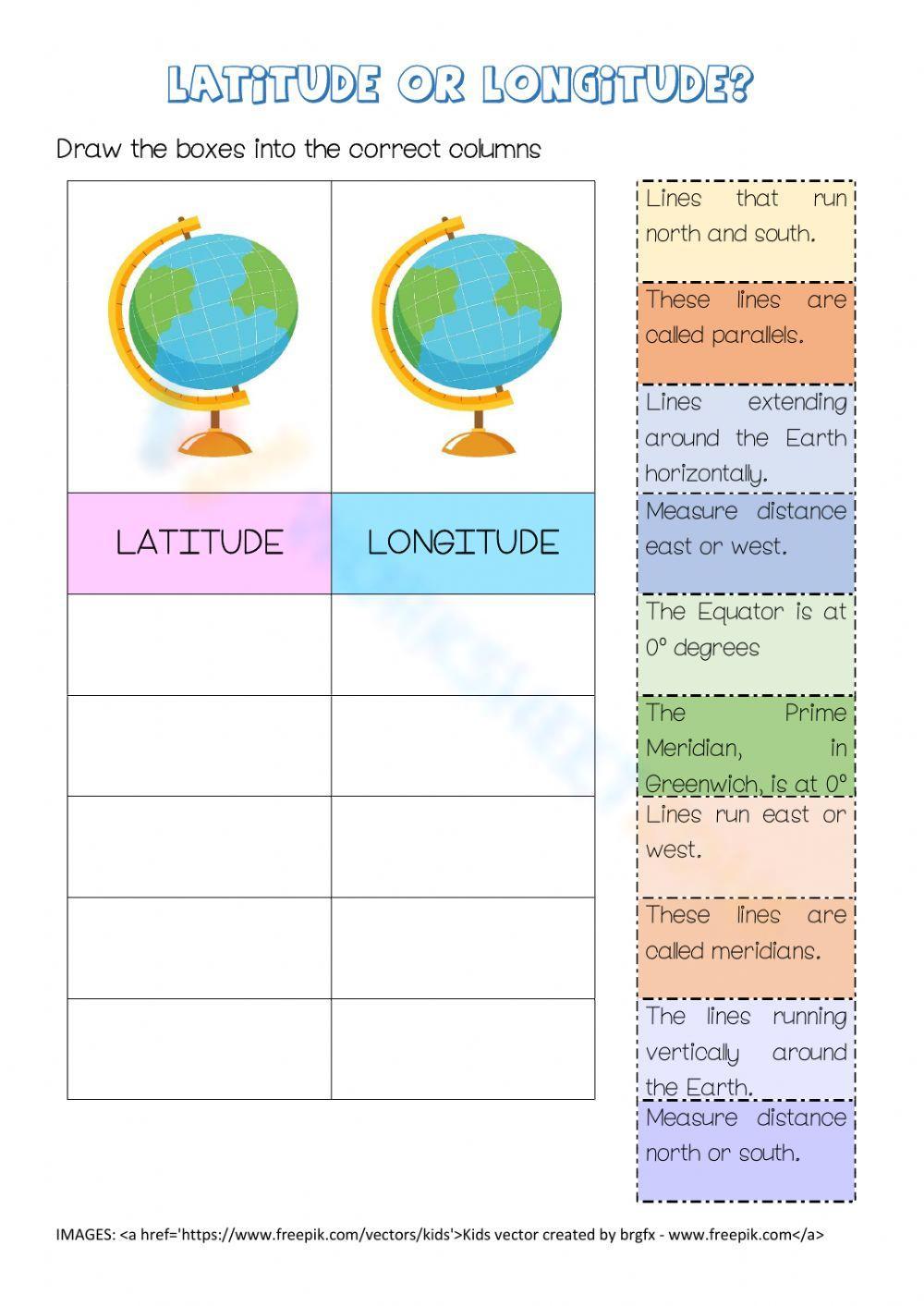 latitude and longitude lines for kids