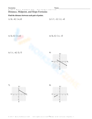 homework 3 distance and midpoint formulas answers