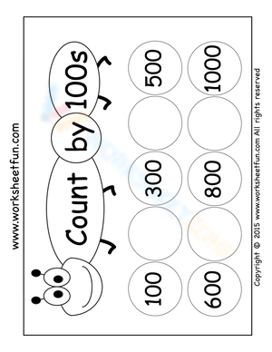 Count by 100 worksheets