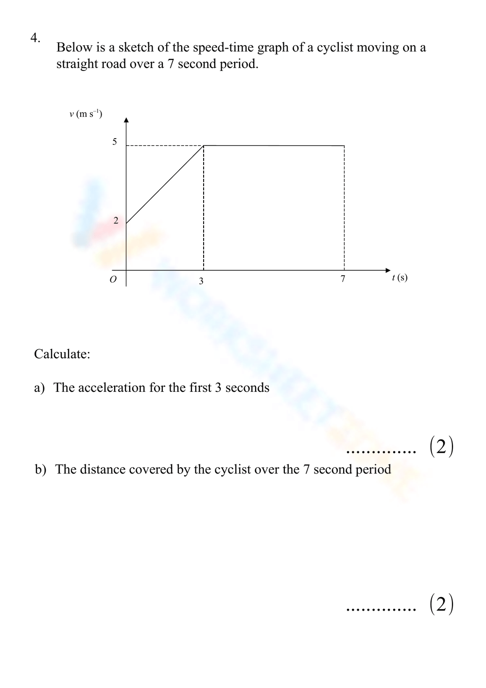 Free Velocity-time Graph Worksheet with Answers PDF