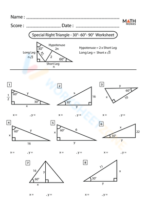 Special Right Triangles Worksheet 2