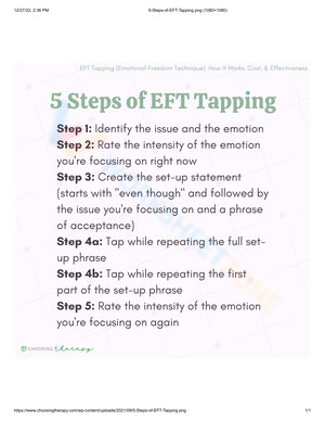5 steps of eft tapping