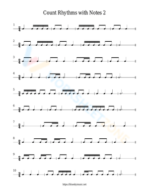 Rhythm worksheets