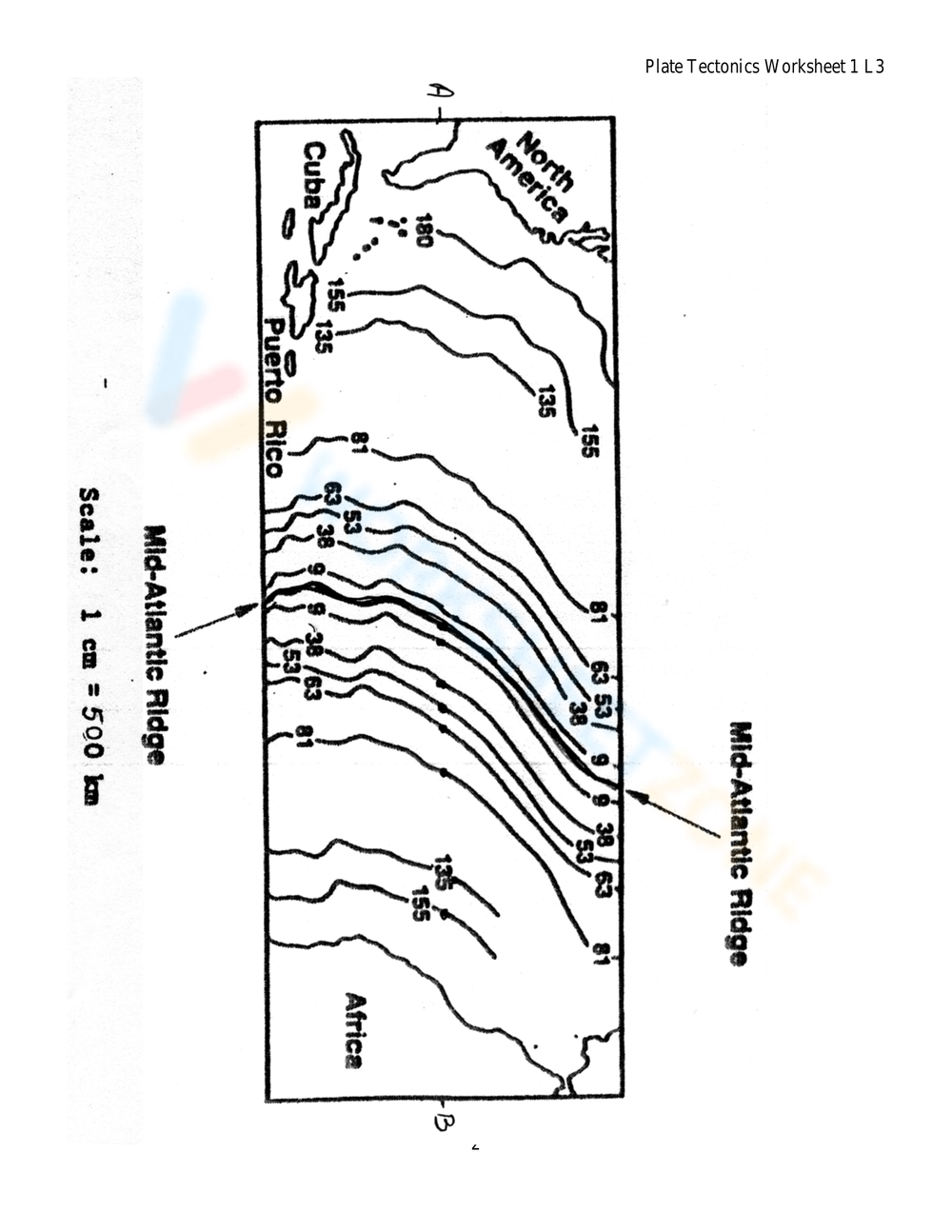 sea floor spreading worksheet