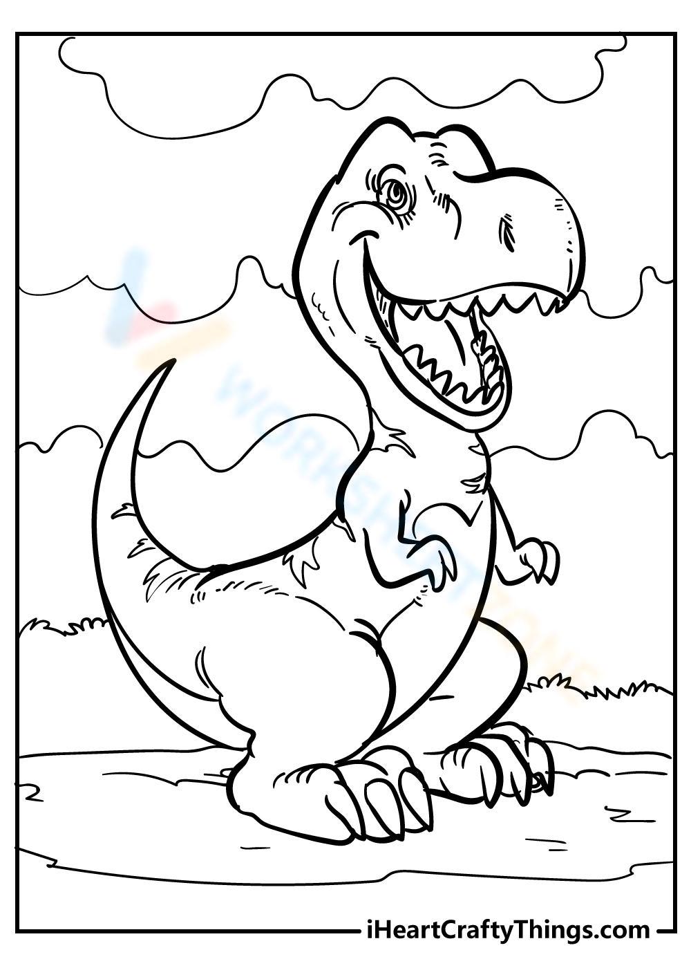 t rex coloring page