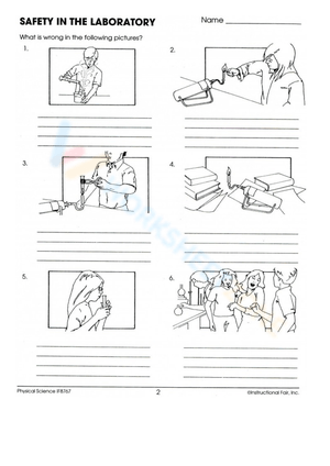 Free Collection of Printable Lab Safety Worksheets