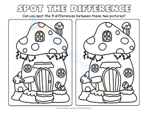 Hard Find The Difference Printables