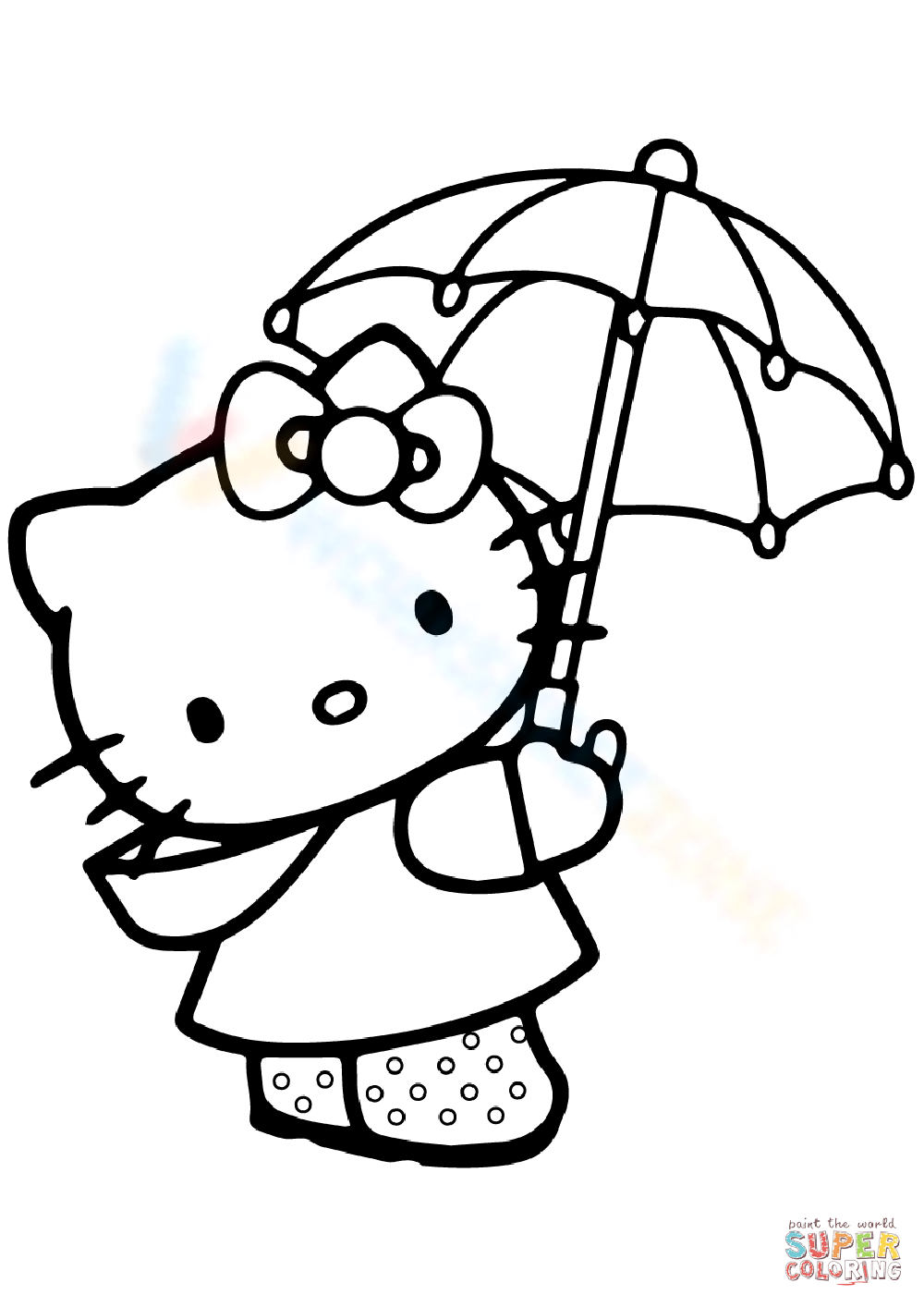 hello kitty dancing coloring pages