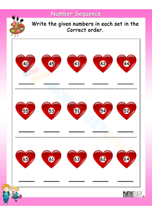 Free Printable &amp; Interactive Sequence Numbers Worksheets