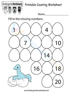 addition worksheets numbers 1 20 Printable counting worksheet