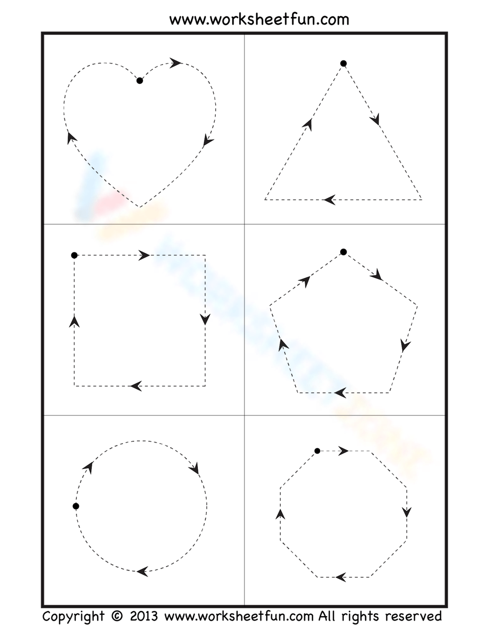 Trace Shapes Worksheet 1268