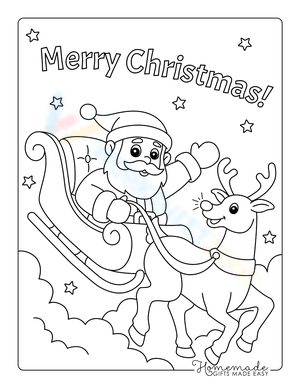 "Merry Christmas" Santa & Rudolph