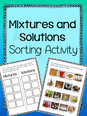 Mixtures and Solutions worksheets