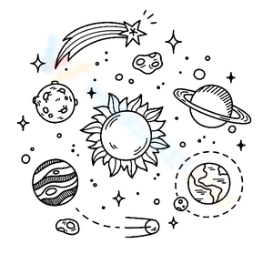 Aesthetic Drawings Of Planets